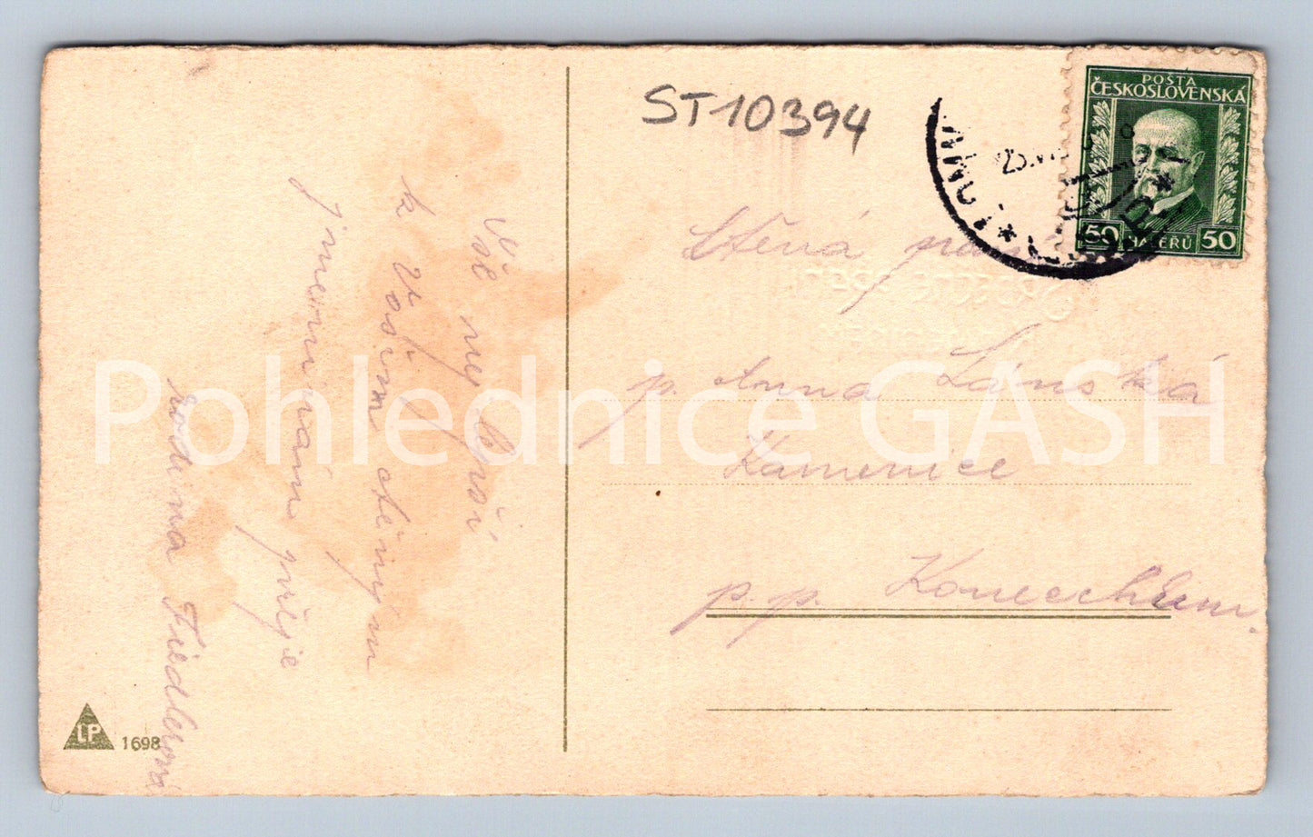 Pohlednice SRDEČNÉ PŘÁNÍ K JMENINÁM (ST10394)