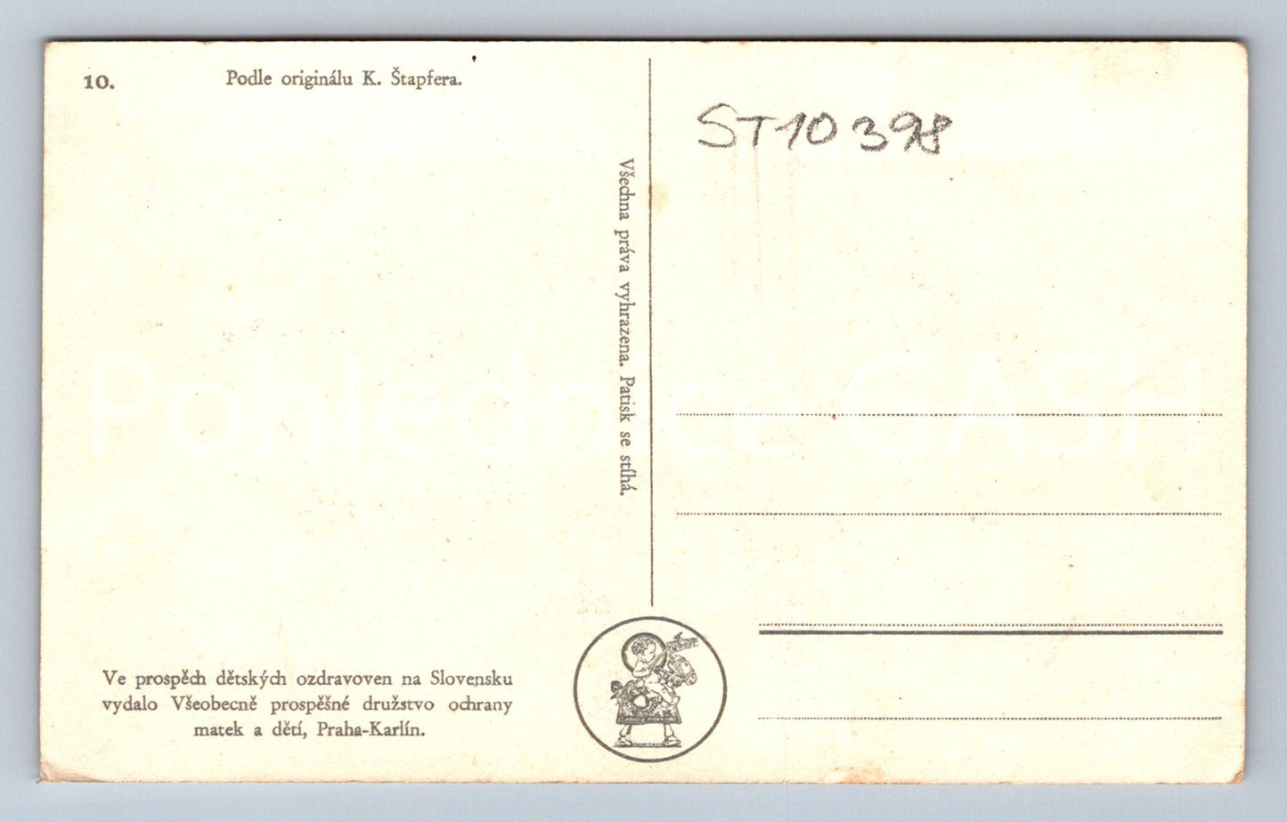 Pohlednice NA PAMÁTKU (ST10398)