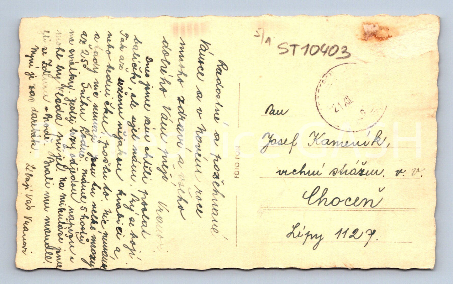 Pohlednice VÁNOČNÍ POZDRAV Z LEDČE NAD SÁZAVOU (ST10403)