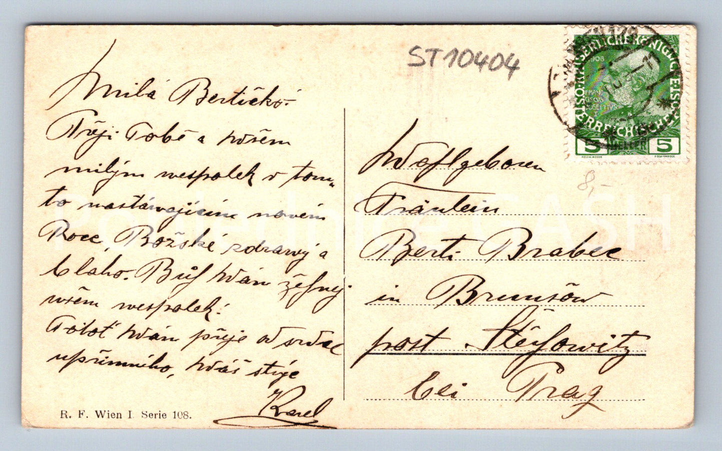 Pohlednice GLÜCKLICHES NEUJAHR (ST10404)