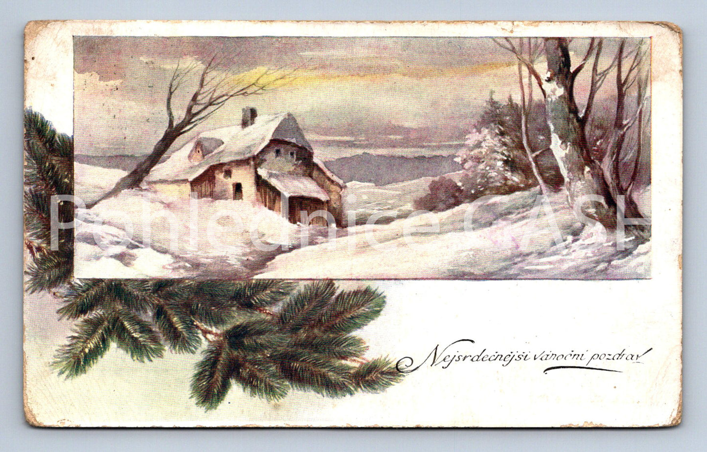 Pohlednice NEJSRDEČNĚJŠÍ VÁNOČNÍ POZDRAV (ST10450)