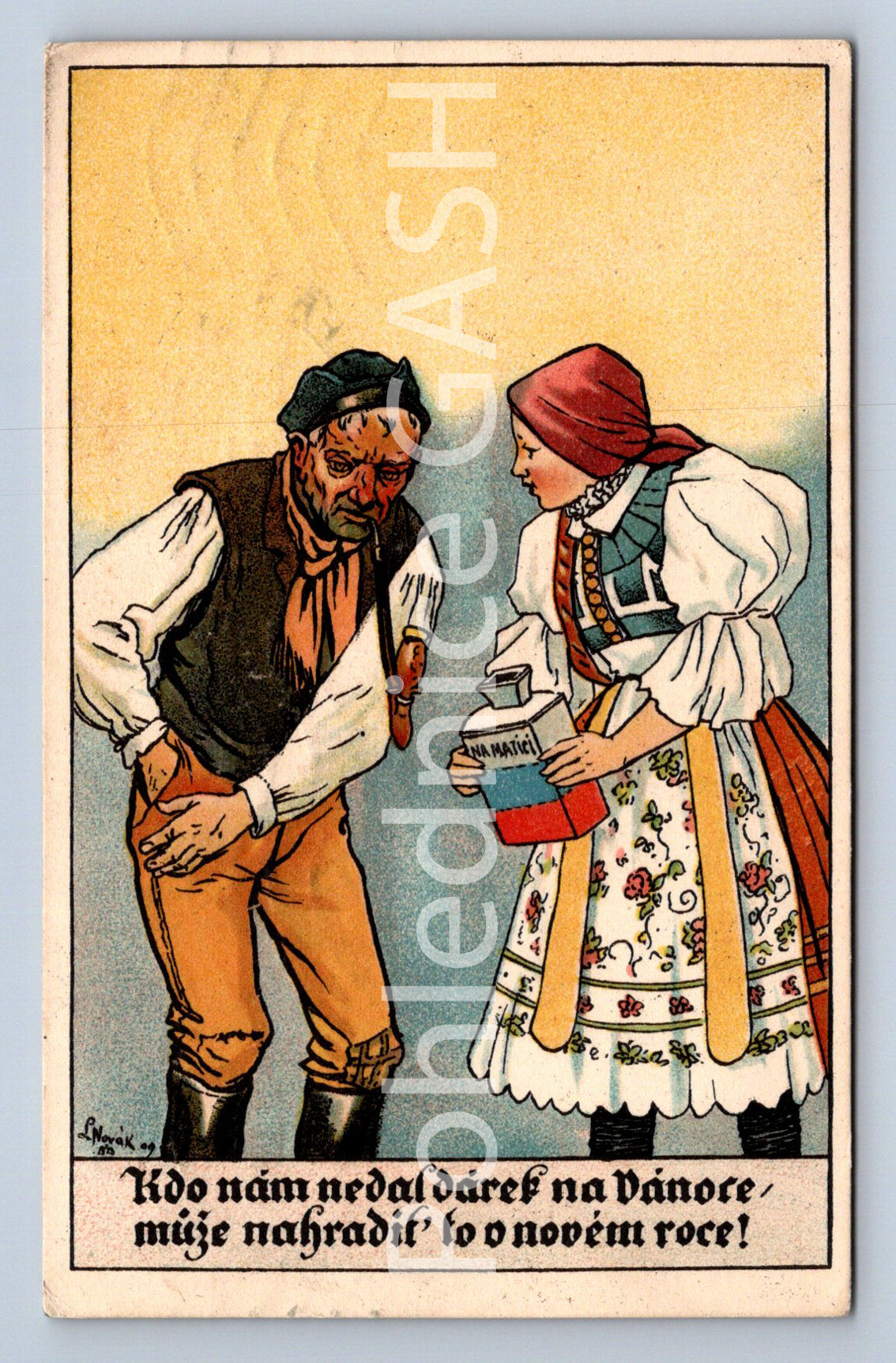 Pohlednice KDO NÁM NEDAL DÁREK NA VÁNOCE (ST10462)