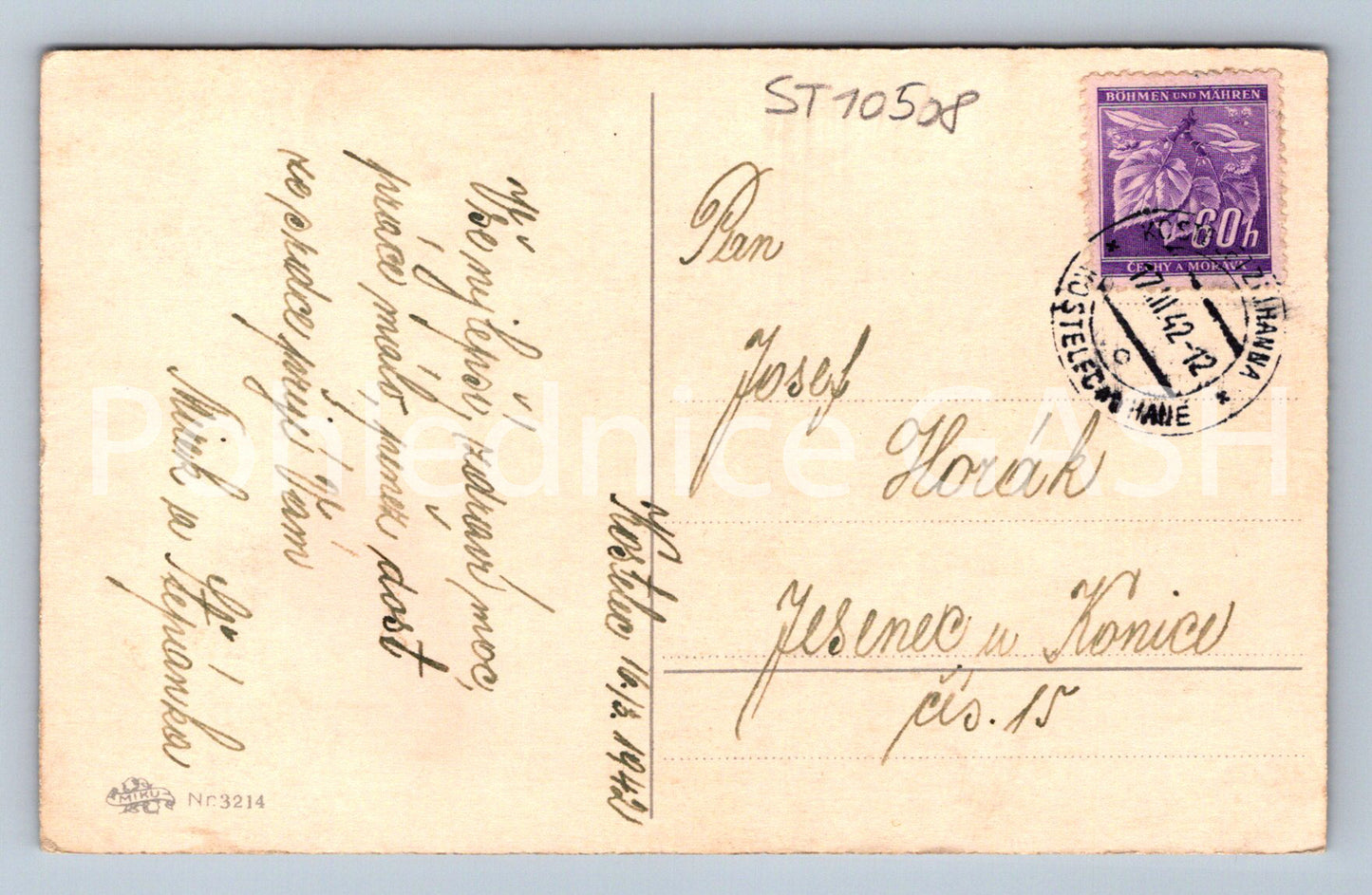 Pohlednice SRDEČNÉ PŘÁNÍ (ST10508)