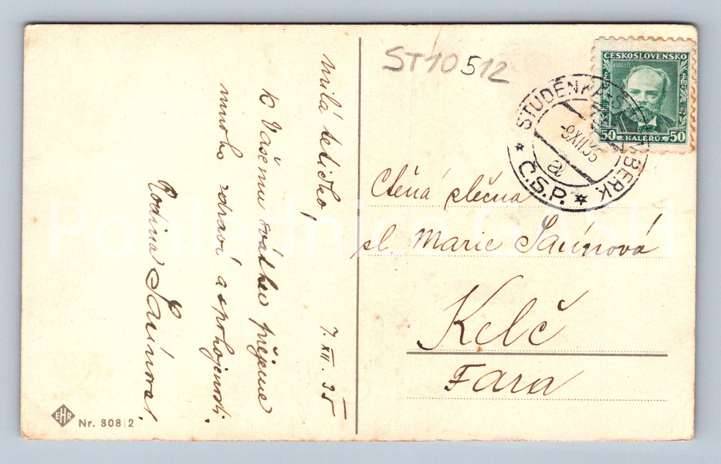 Pohlednice SRDEČNÉ PŘÁNÍ (ST10512)