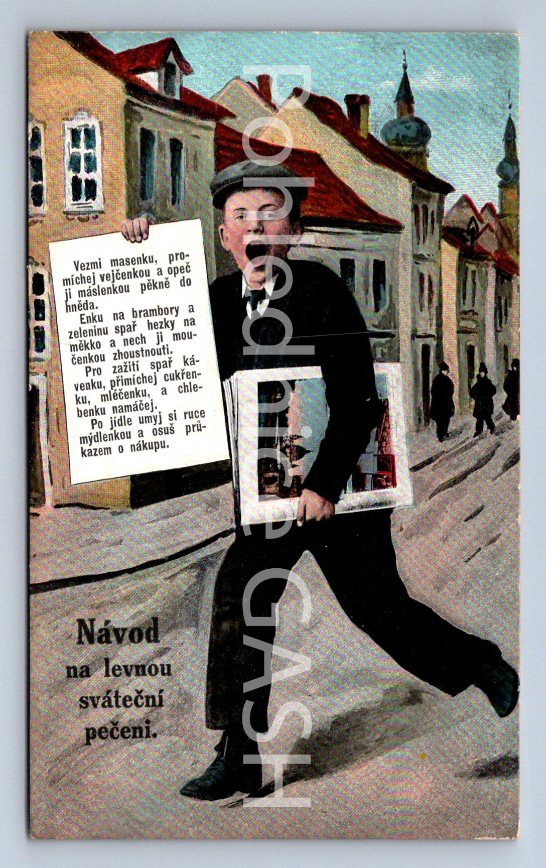 Pohlednice NÁVOD NA LEVNOU SVÁTEČNÍ PEČENI (ST10525)