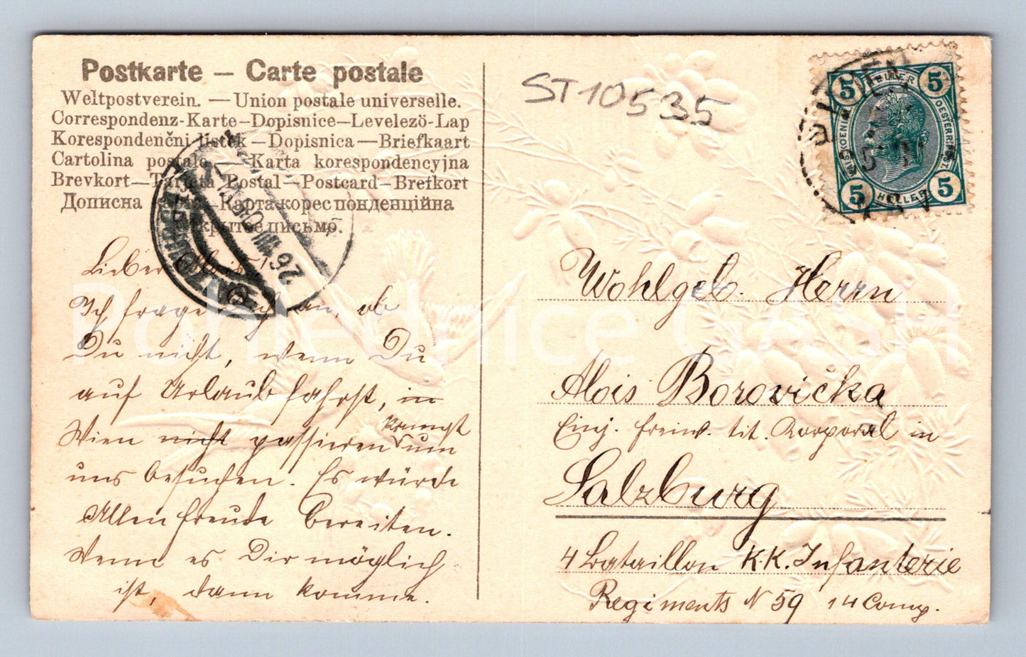 Pohlednice DVA PTÁČCI (ST10535)