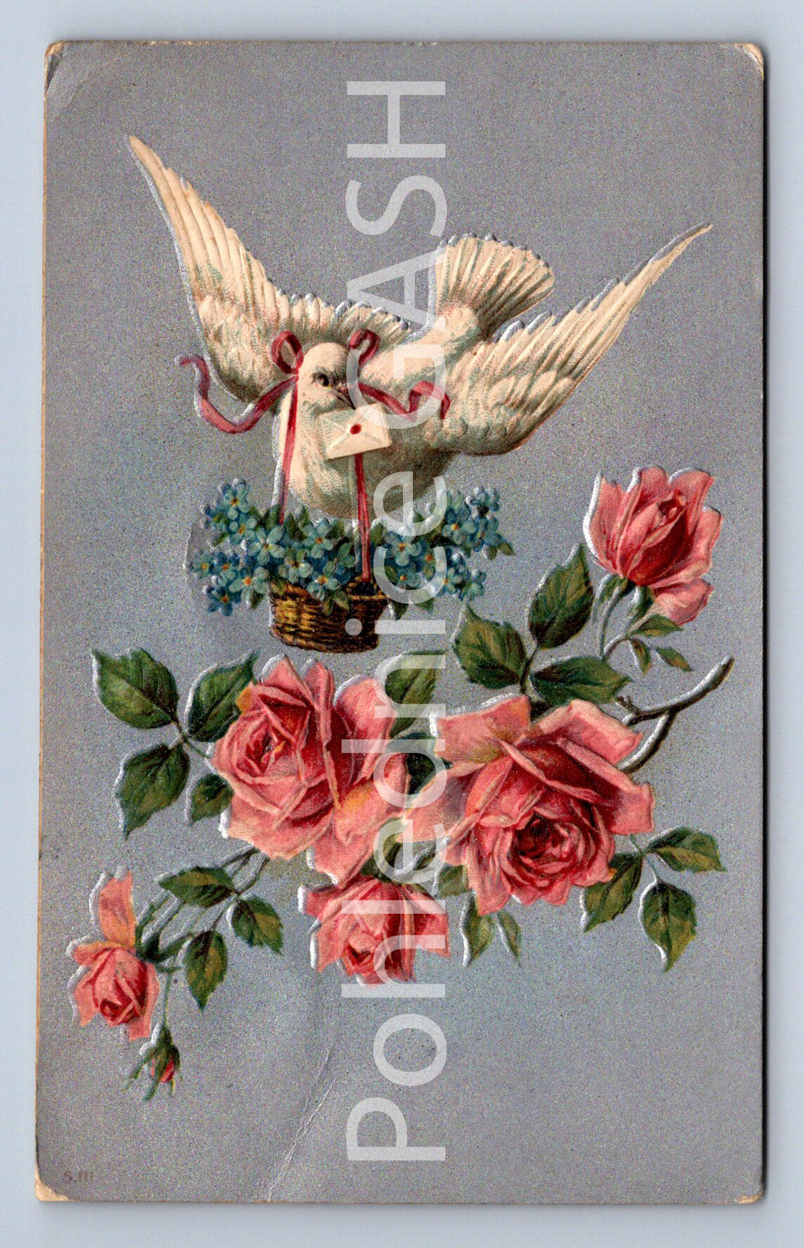 Pohlednice HRDLIČKA S KVĚTINAMI (ST10593)