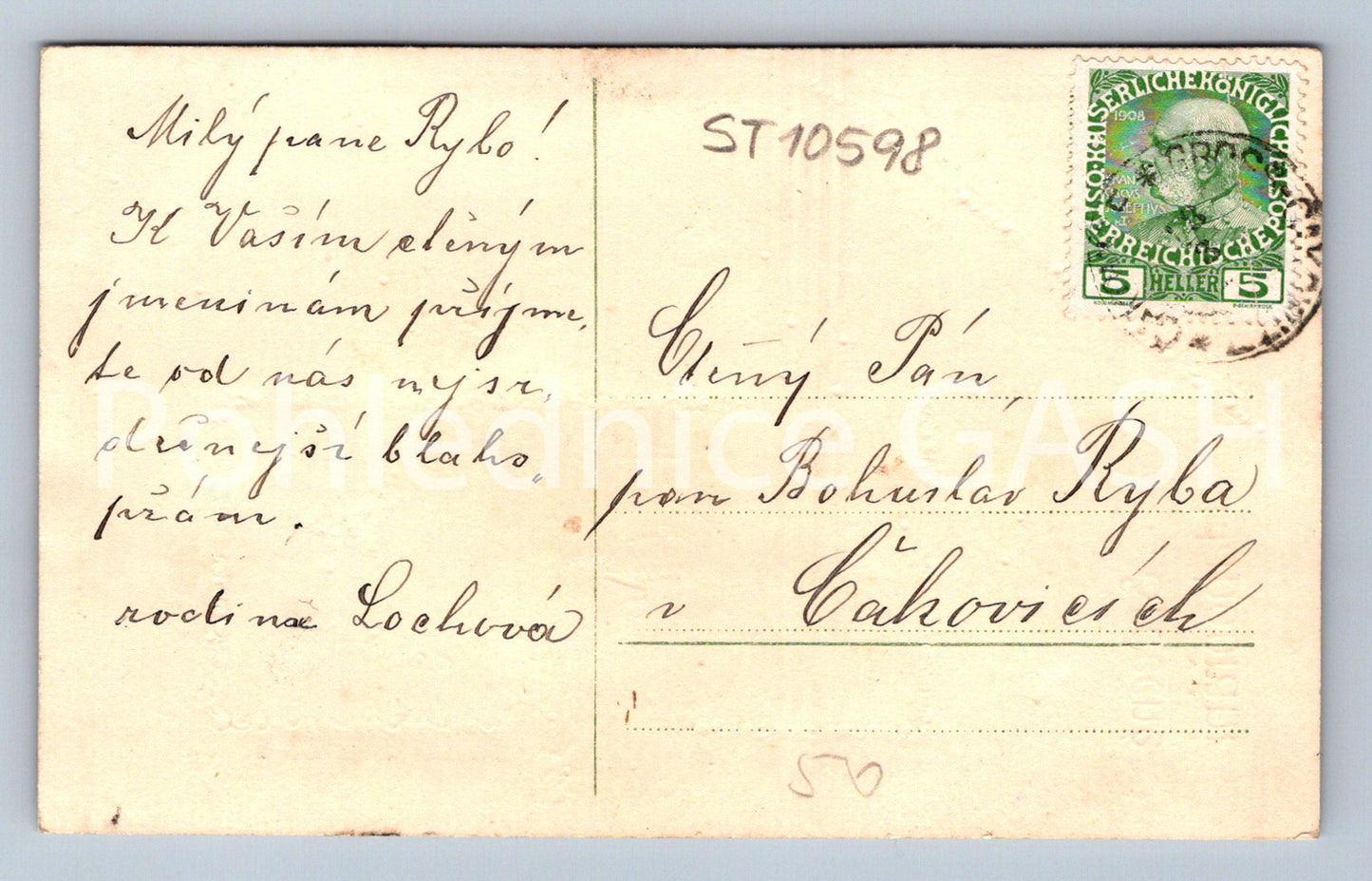 Pohlednice SRDEČNÉ BLAHOPŘÁNÍ (ST10598)