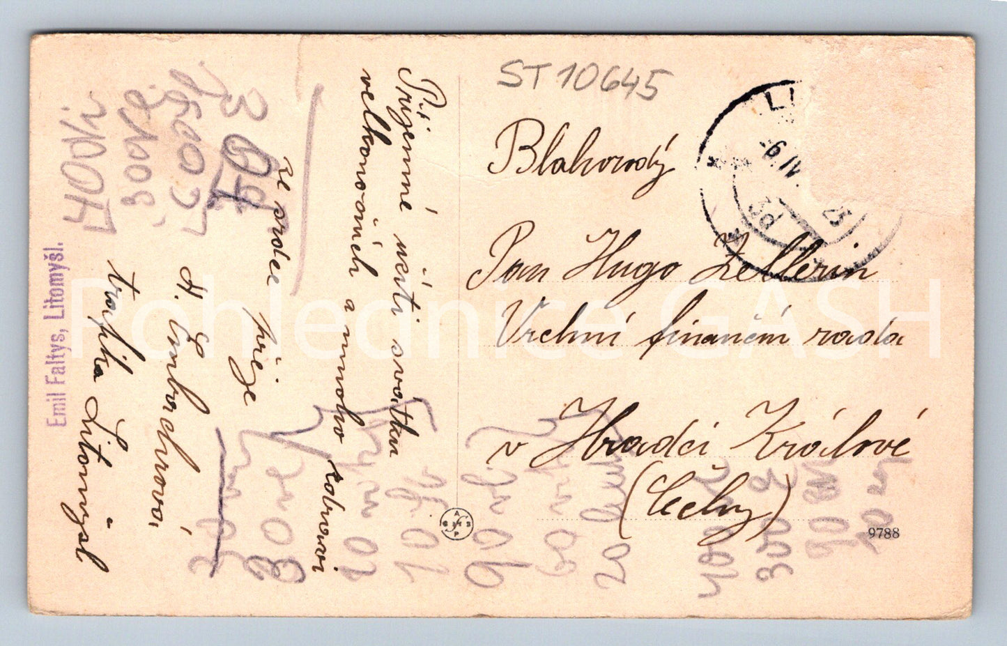 Pohlednice VELIKONOČNÍ POZDRAV Z LITOMYŠLE (ST10645)