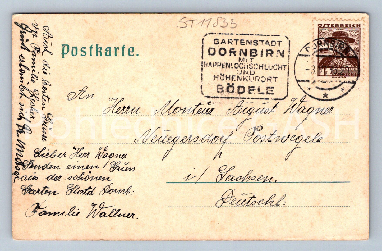 Postcard DORNBIRN - WASSERFALL (ST11833)