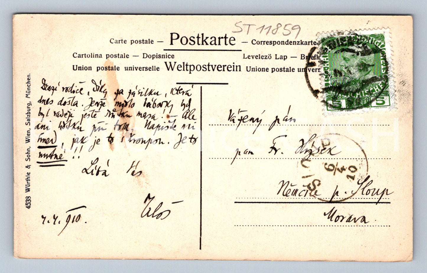 Pohlednice VÍDEŇ (ST11859)
