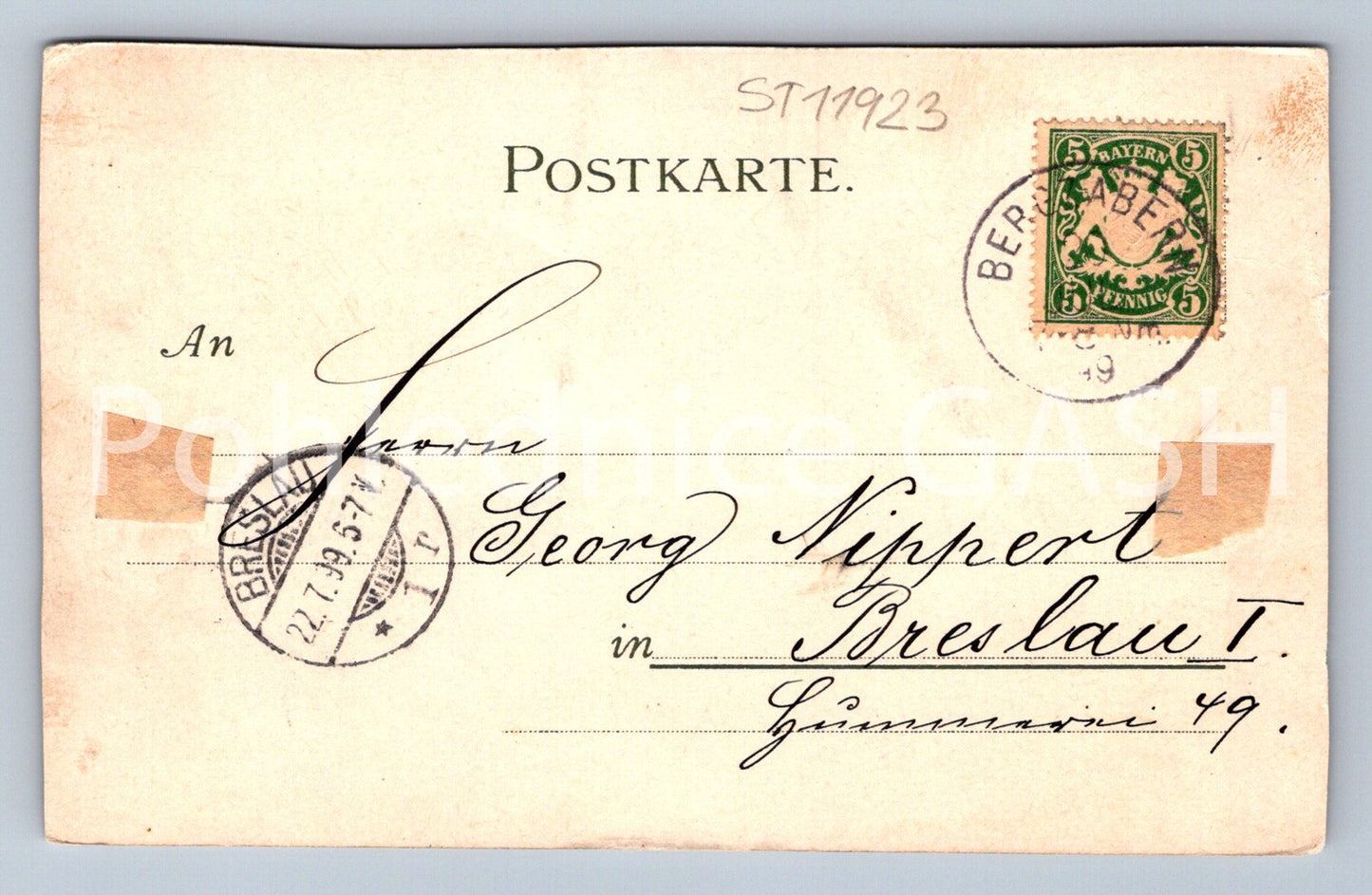 Postcard GRUSS AUS BERGZABERN (ST11923)