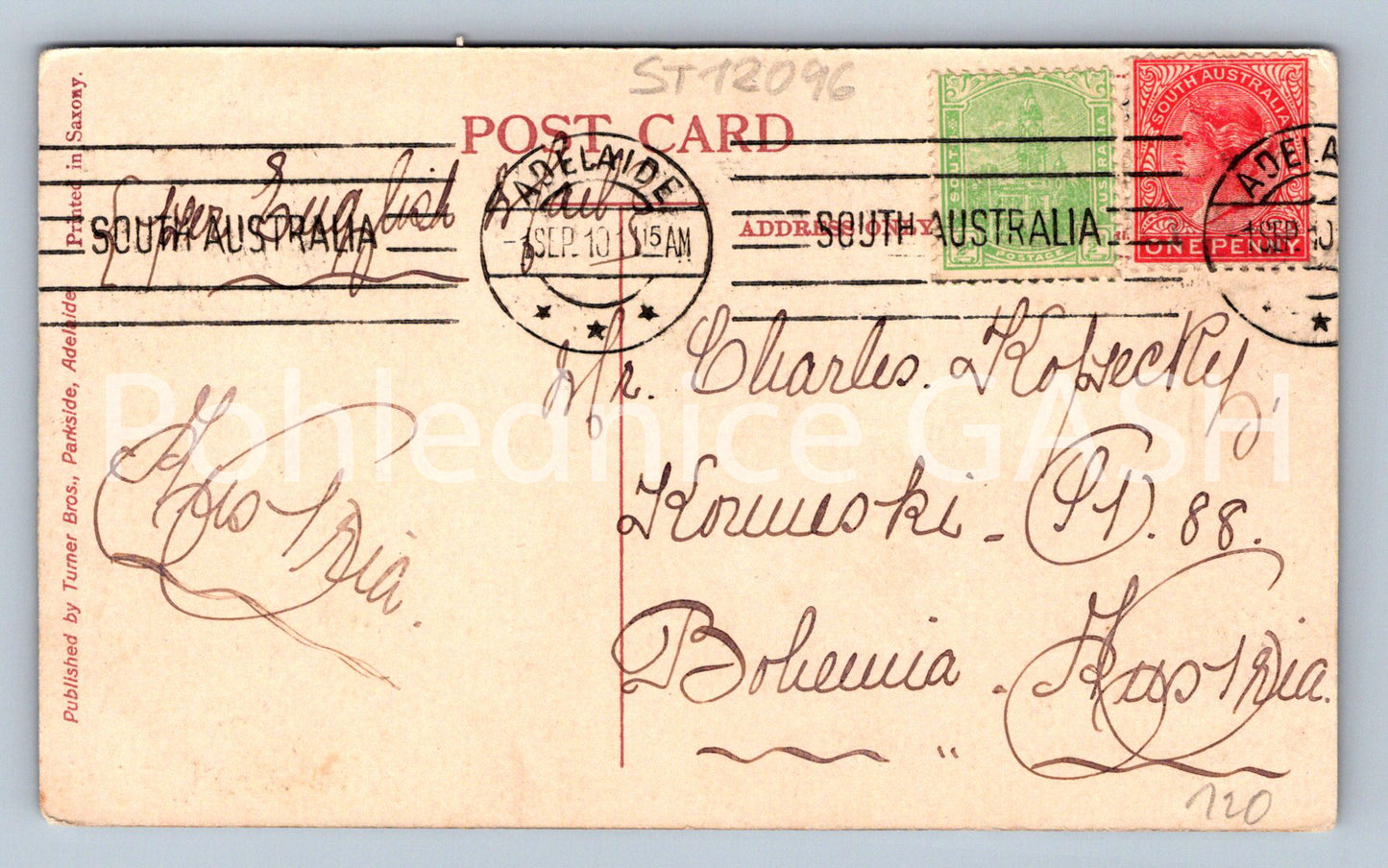 Postcard WATERFALL IN MT. LOFTS KANGES SA (ST12096)