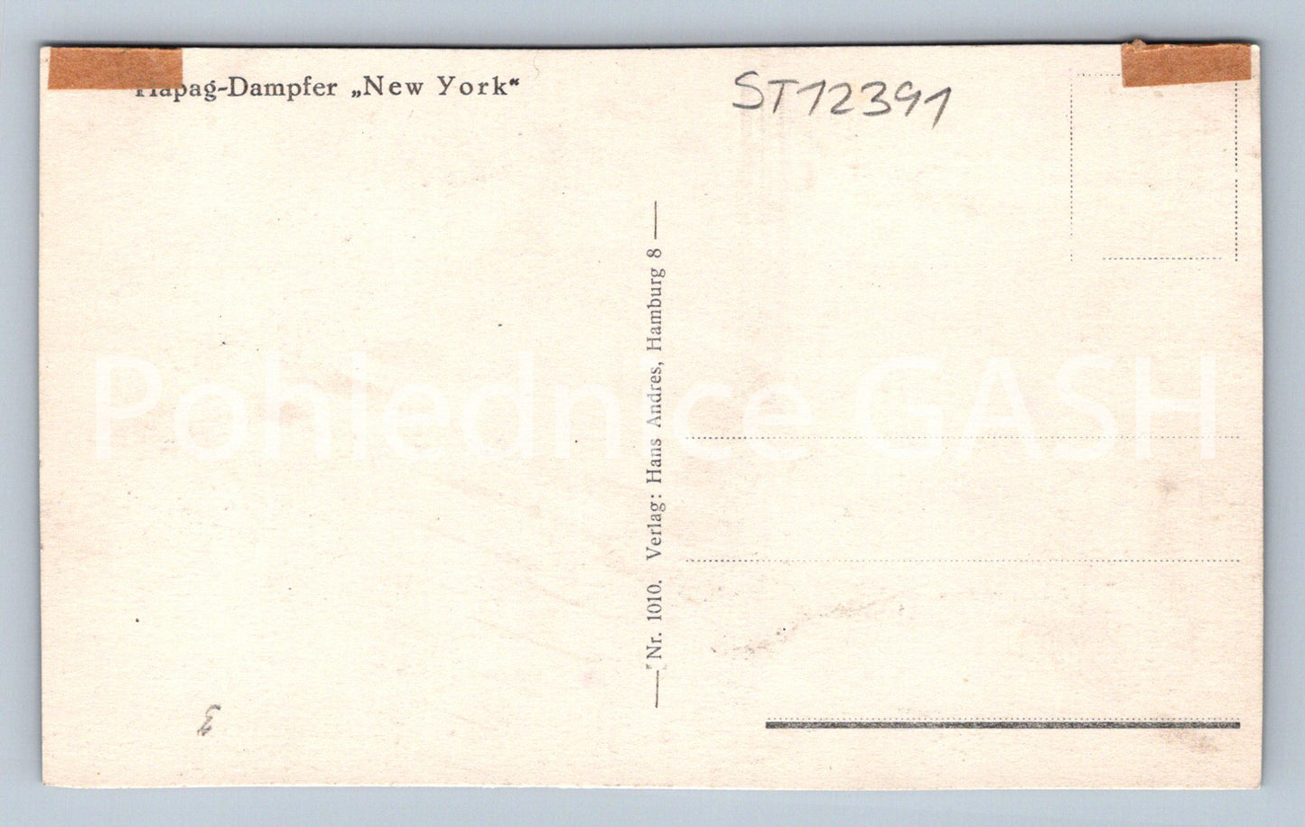 Pohlednice TRAPAG-DAMPFER - NEW YORK (ST12391)