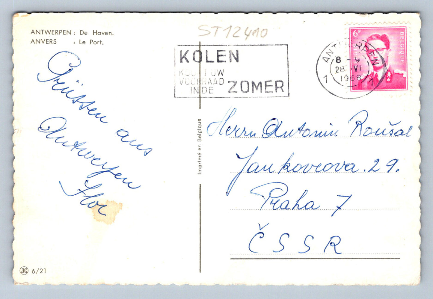 Pohlednice ANTWERPEN - DE HAVEN (ST12410)