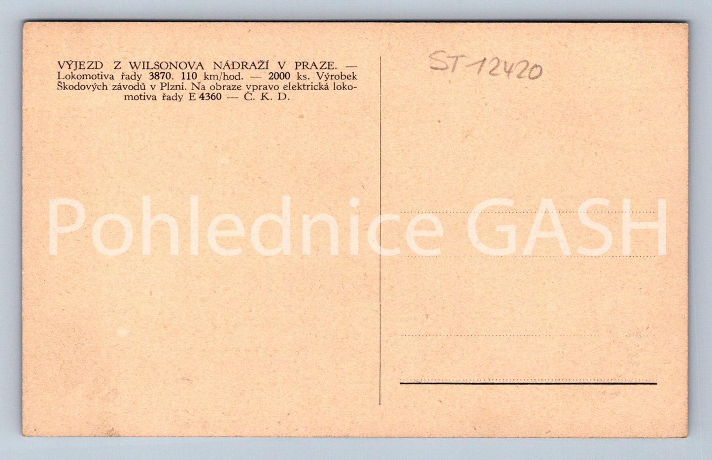 Pohlednice VÝJEZD Z WILSONOVA NÁDRAŽÍ V PRAZE (ST12420)