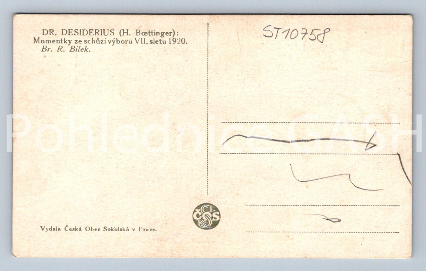 Postcard DR. DESIDERIUS (ST10758)