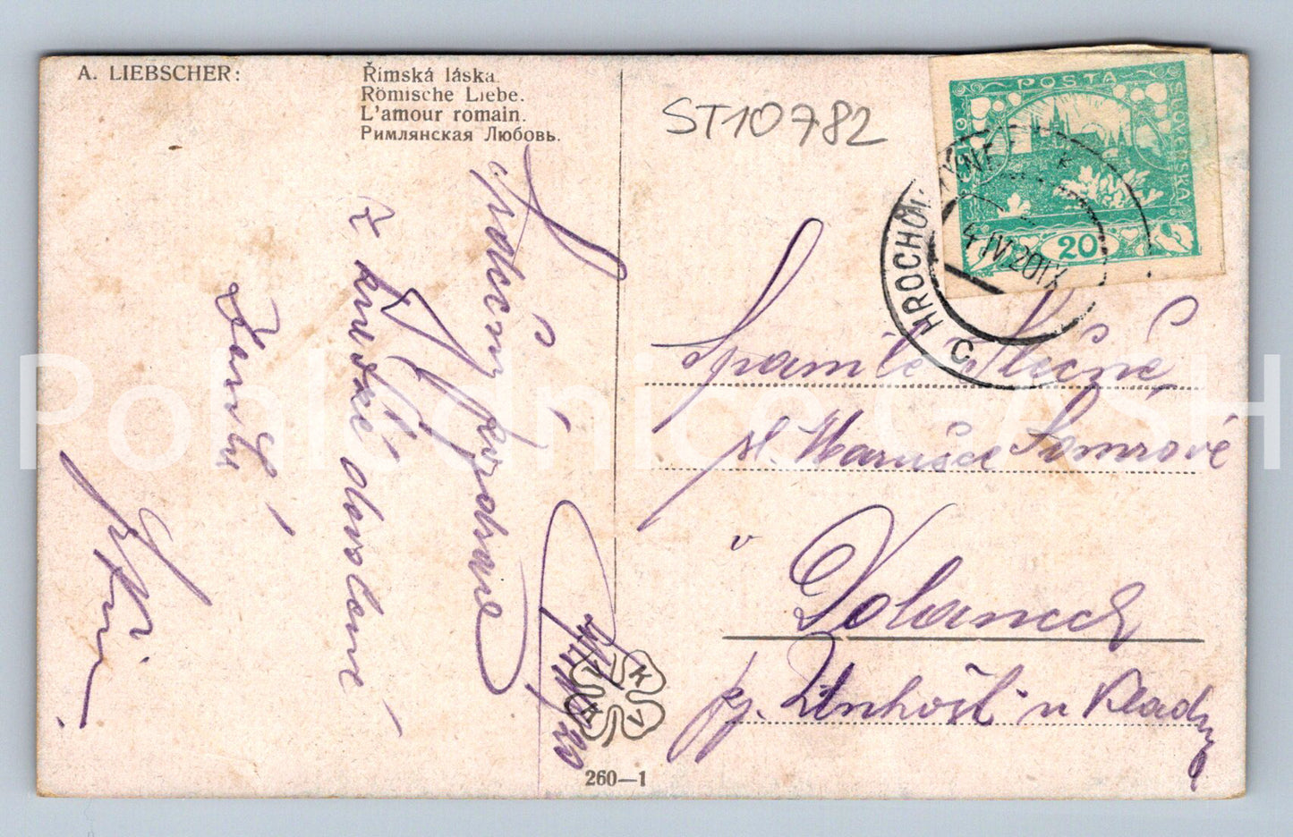 Postcard A. LIEBSCHER - ROMAN LOVE (ST10782)