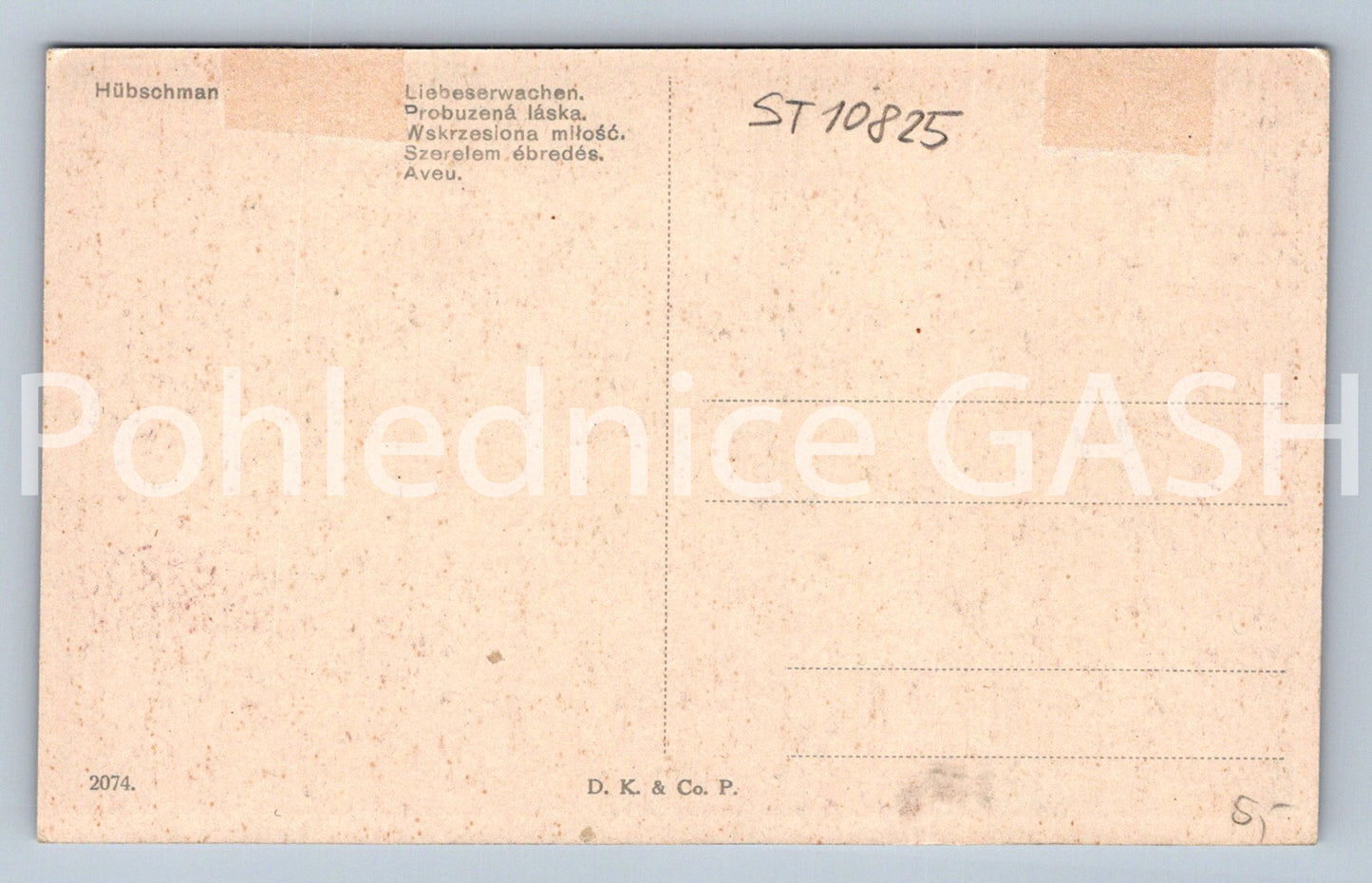 Pohlednice HÜBSCHMAN - PROBUZENÁ LÁSKA (ST10825)