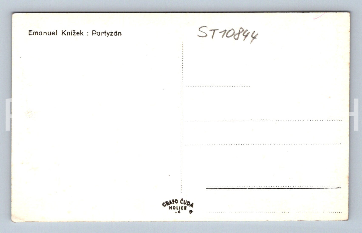 Pohlednice EMANUEL KNÍŽEK - PARTYZÁN (ST10844)