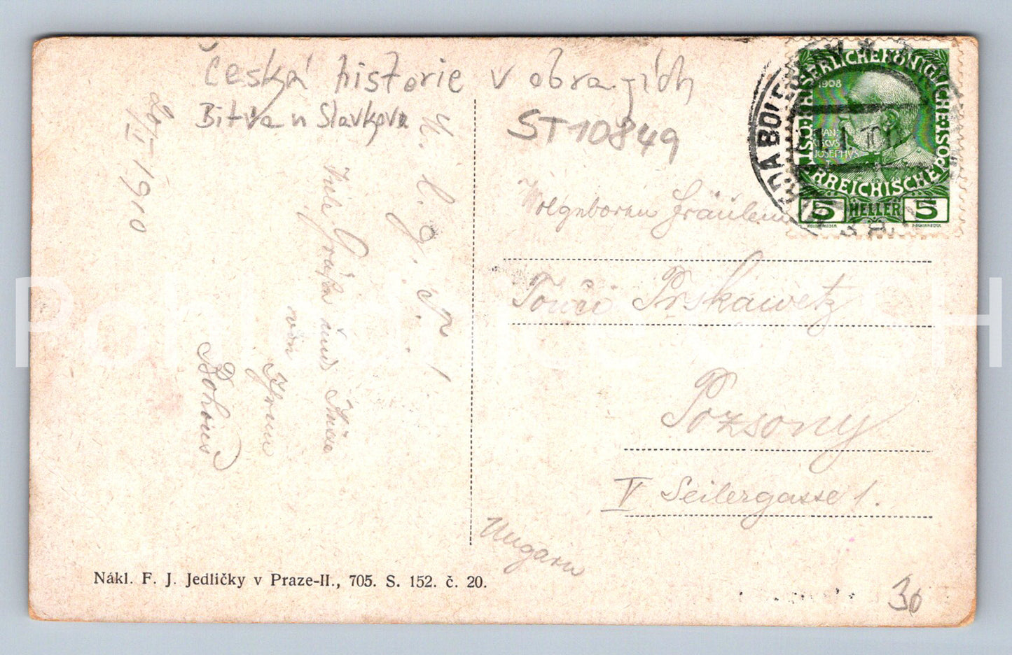 Pohlednice BITVA U SLAVKOVA R. 1805 (ST10849)