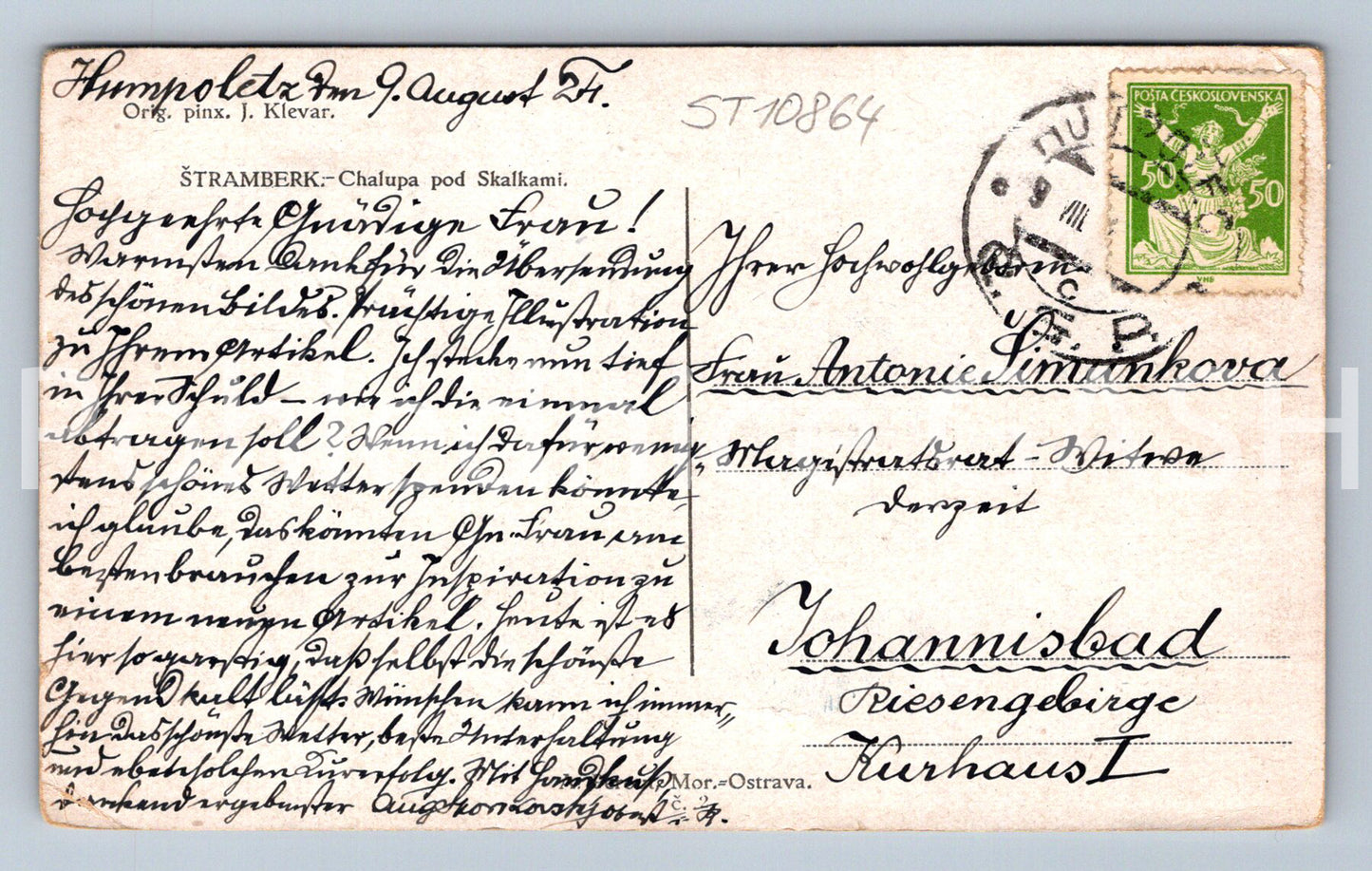Pohlednice ŠTRAMBERK - CHALUPA POD SKALAMI (ST10864)
