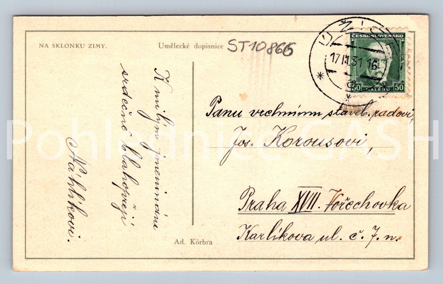 Pohlednice NA SKLONKU ZIMY (ST10866)