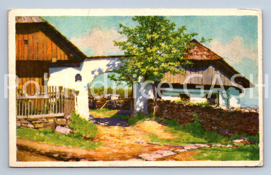 Pohlednice AK. MALÍŘ A. K. PAVLÍK - STARÝ ČESKÝ STATEK (ST10901)