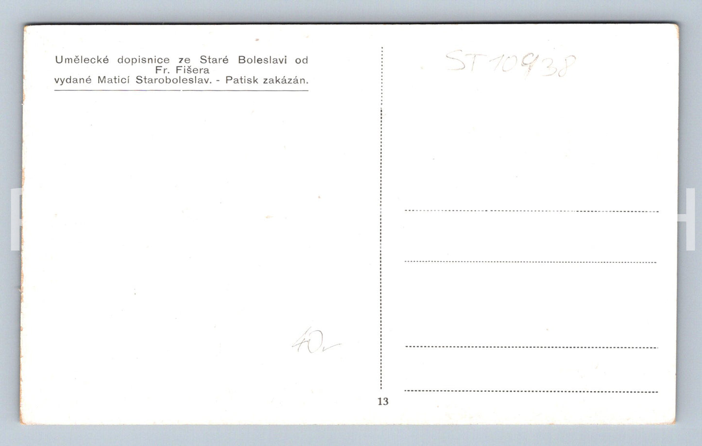 Pohlednice BENIGNA Z LOBKOVIC (ST10938)