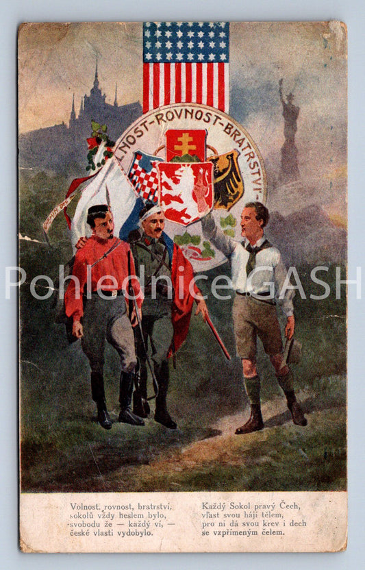 Pohlednice VOLNOST, ROVNOST - BRATRSTVÍ (ST10951)