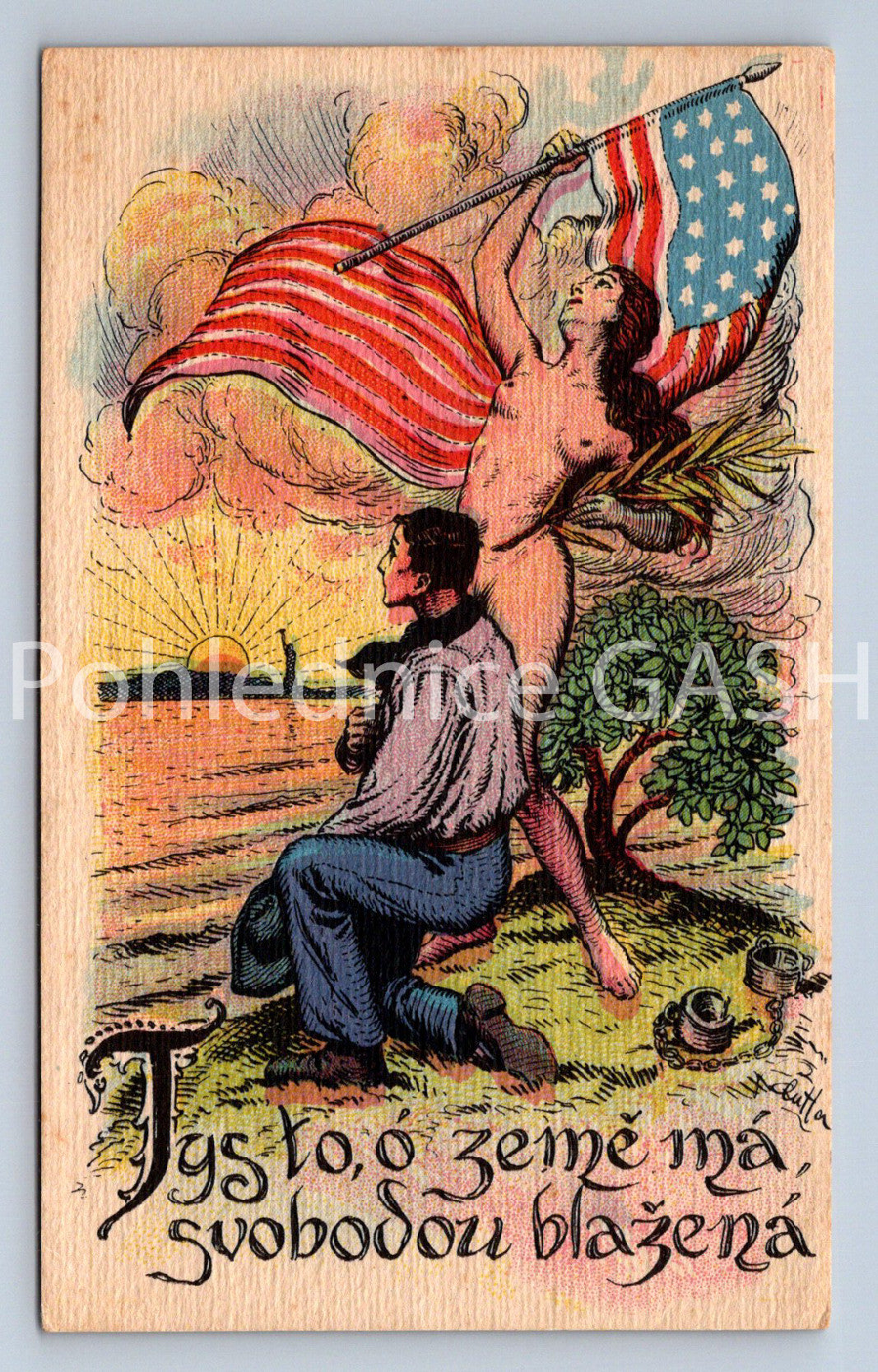 Pohlednice TYS TO Ó ZEMĚ MÁ SVOBODOU BLAŽENÁ (ST10957)