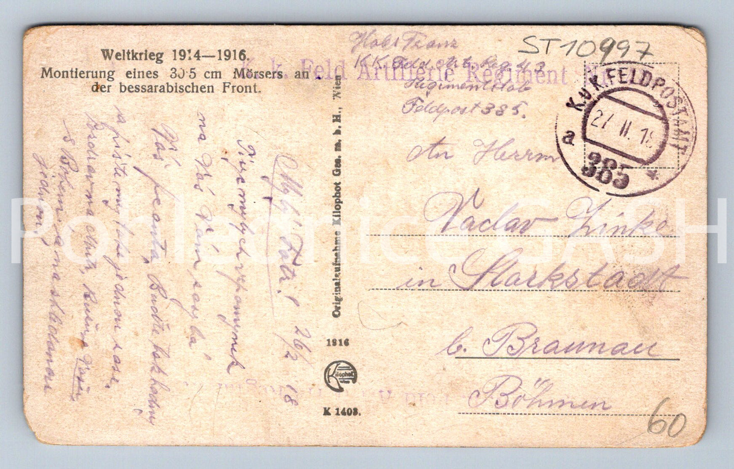 Pohlednice WELTKRIEG 1914 - 1916 (ST10997)