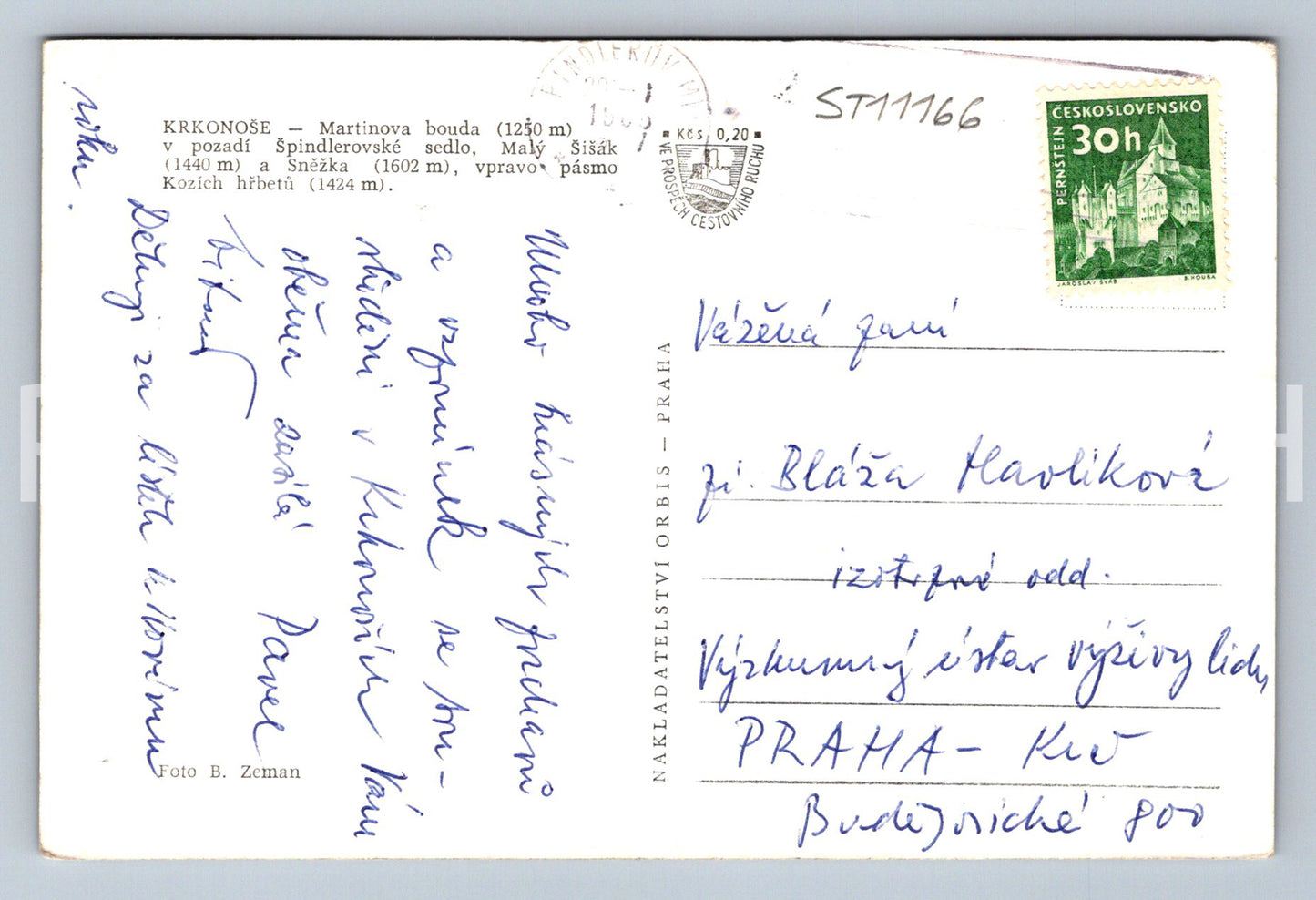 Pohlednice KRKONOŠE MARTINOVA BOUDA (ST11166)