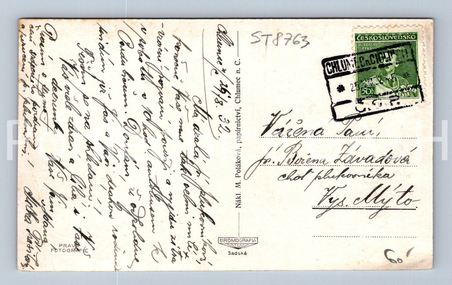Pohlednice CHLUMEC NAD CIDLINOU - KOLÁŽ (ST8763)