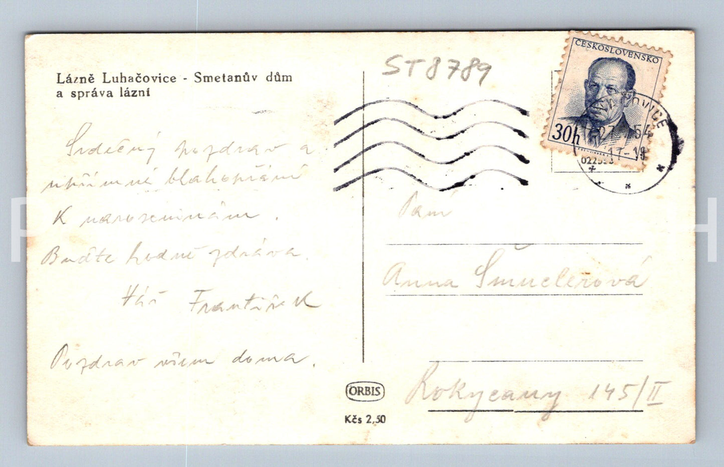 Pohlednice LÁZNĚ LUHAČOVICE (ST8789)