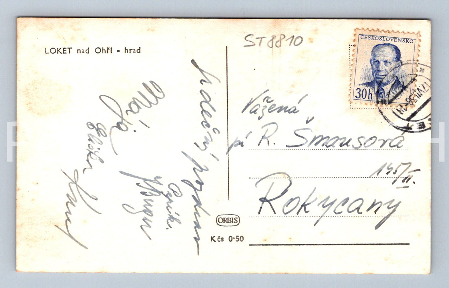 Postcard LOKET NAD OHŘÍ - CASTLE (ST8810)