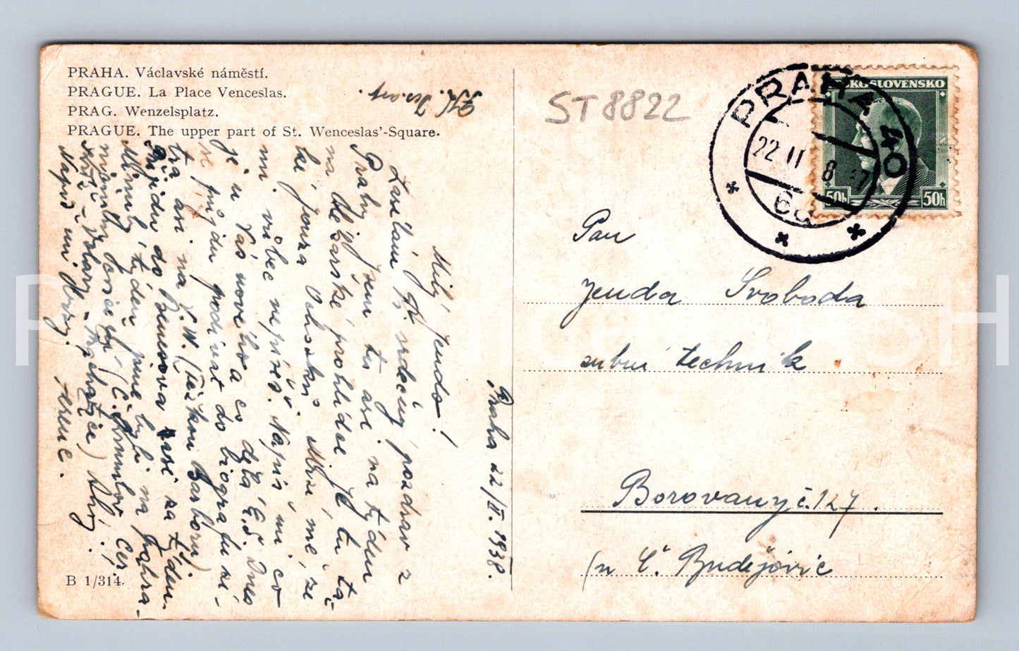 Pohlednice PRAHA (ST8822)