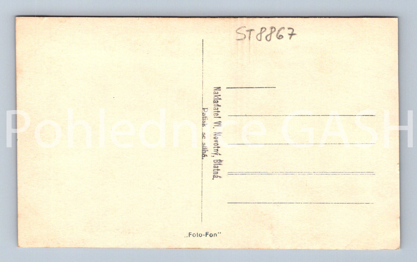 Pohlednice BLATNÁ ZÁMEK (ST8867)