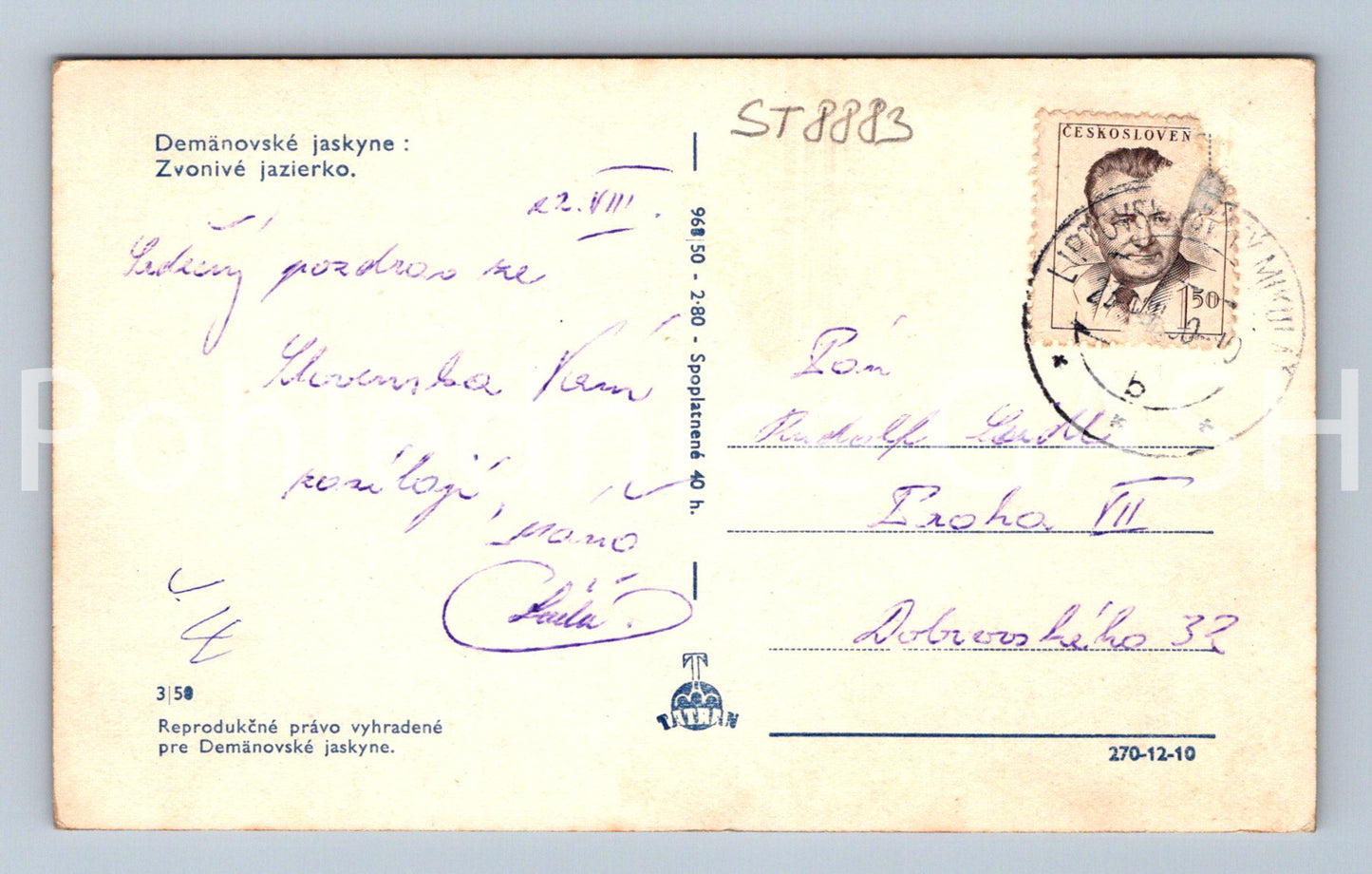 Pohlednice ZVONIVÉ JEZIERKO (ST8883)