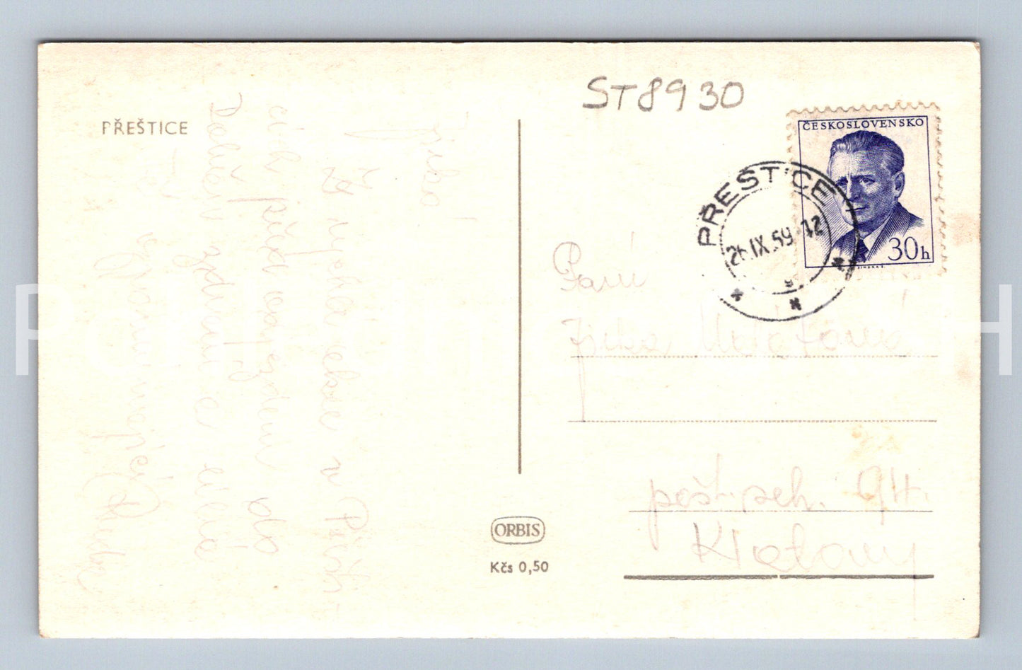 Pohlednice PŘEŠTICE (ST8930)