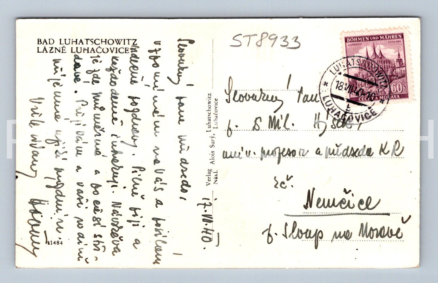 Pohlednice LÁZNĚ LUHAČOVICE (ST8933)
