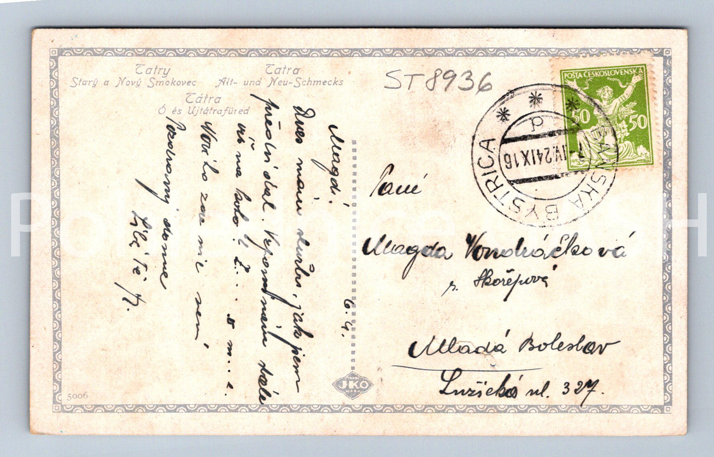 Pohlednice TATRY (ST8936)
