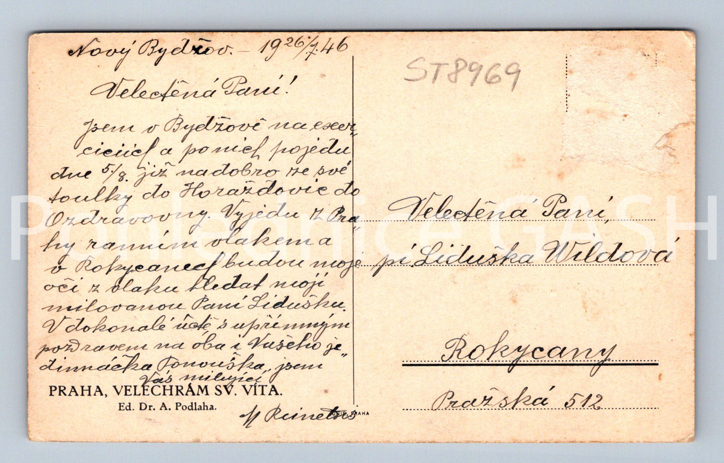 Pohlednice NOVÝ BYDŽOV (ST8969)