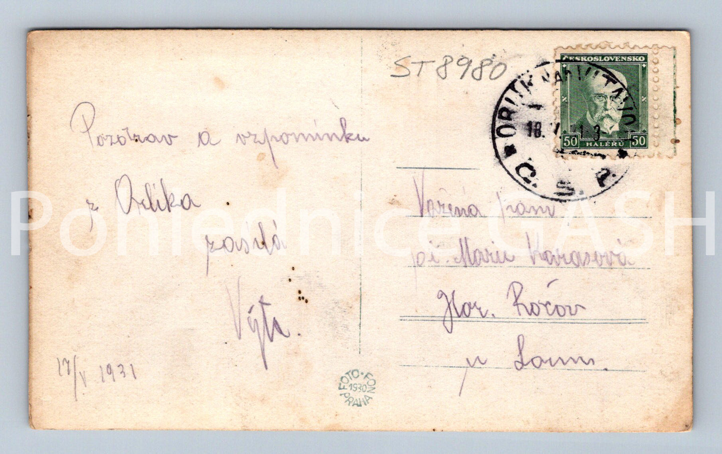 Pohlednice ORLÍK NAD VLTAVOU (ST8980)