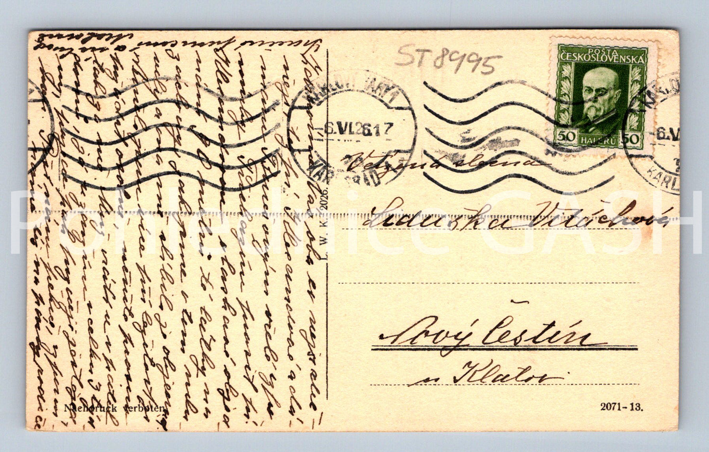 Pohlednice KARLOVY VARY (ST8995)