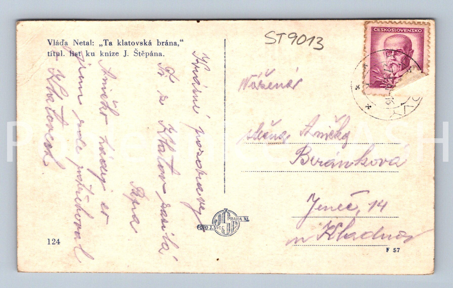 Pohlednice JOSEF ŠTĚPÁN - TA KLATOVSKÁ BRÁNA (ST9013)