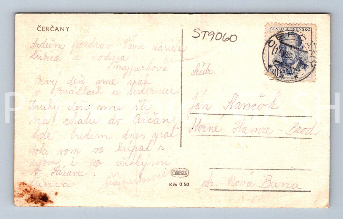 Pohlednice ČERČANY (ST9060)