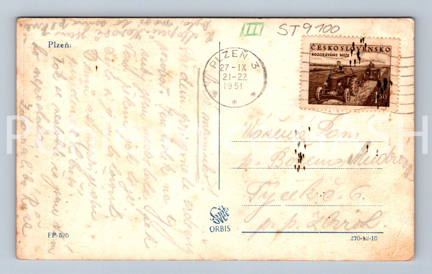 Pohlednice PLZEŇ (ST9100)