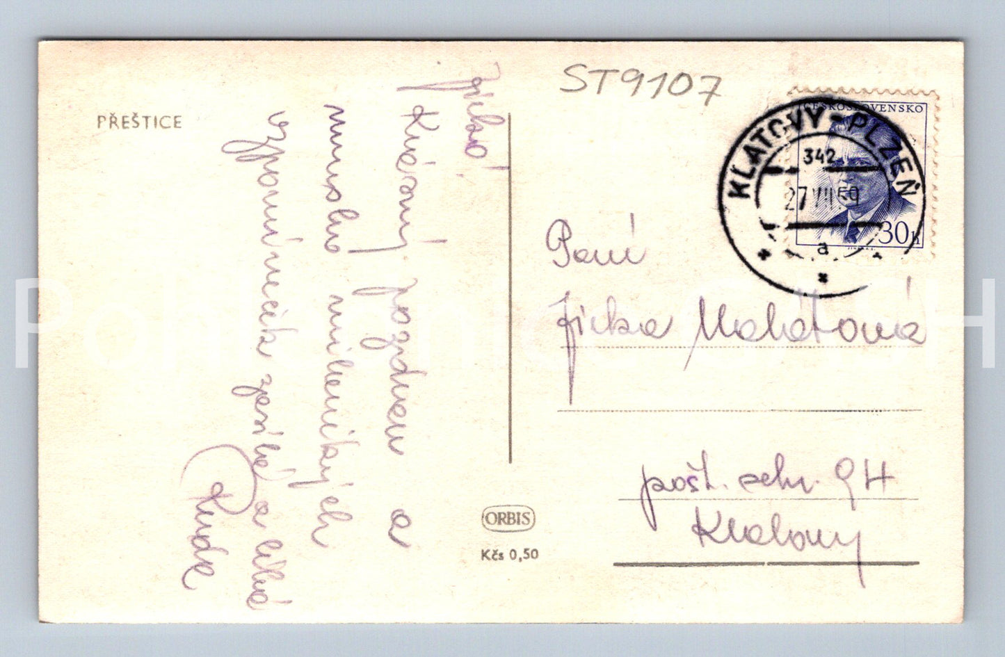 Pohlednice PŘEŠTICE (ST9107)