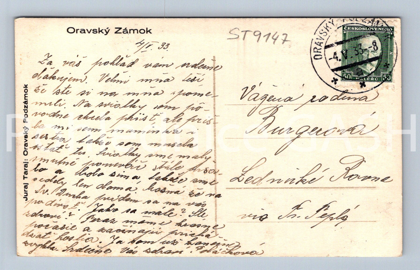 Pohlednice ORAVSKÝ ZÁMOK (ST9147)